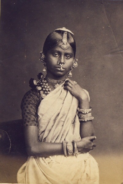 เด็กสาวชาวทมิฬ ถ่ายเมื่อปี 1880s 