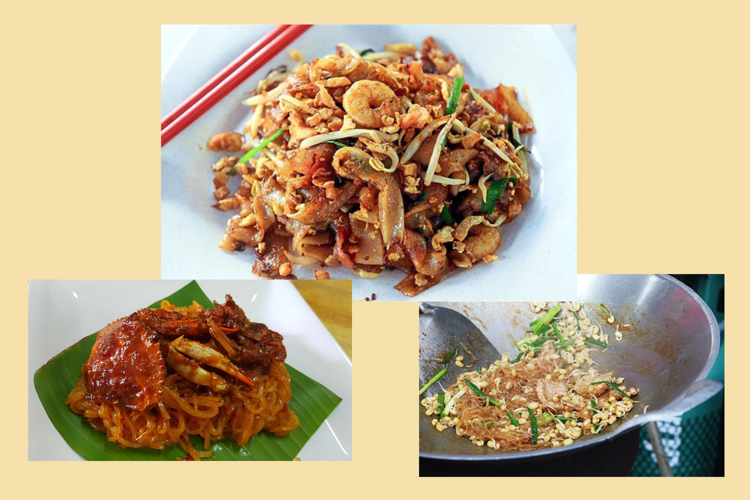 เส้นจันท์ผัดปู ช่าก๋วยเตี๋ยว และ ผัดหมี่โคราช