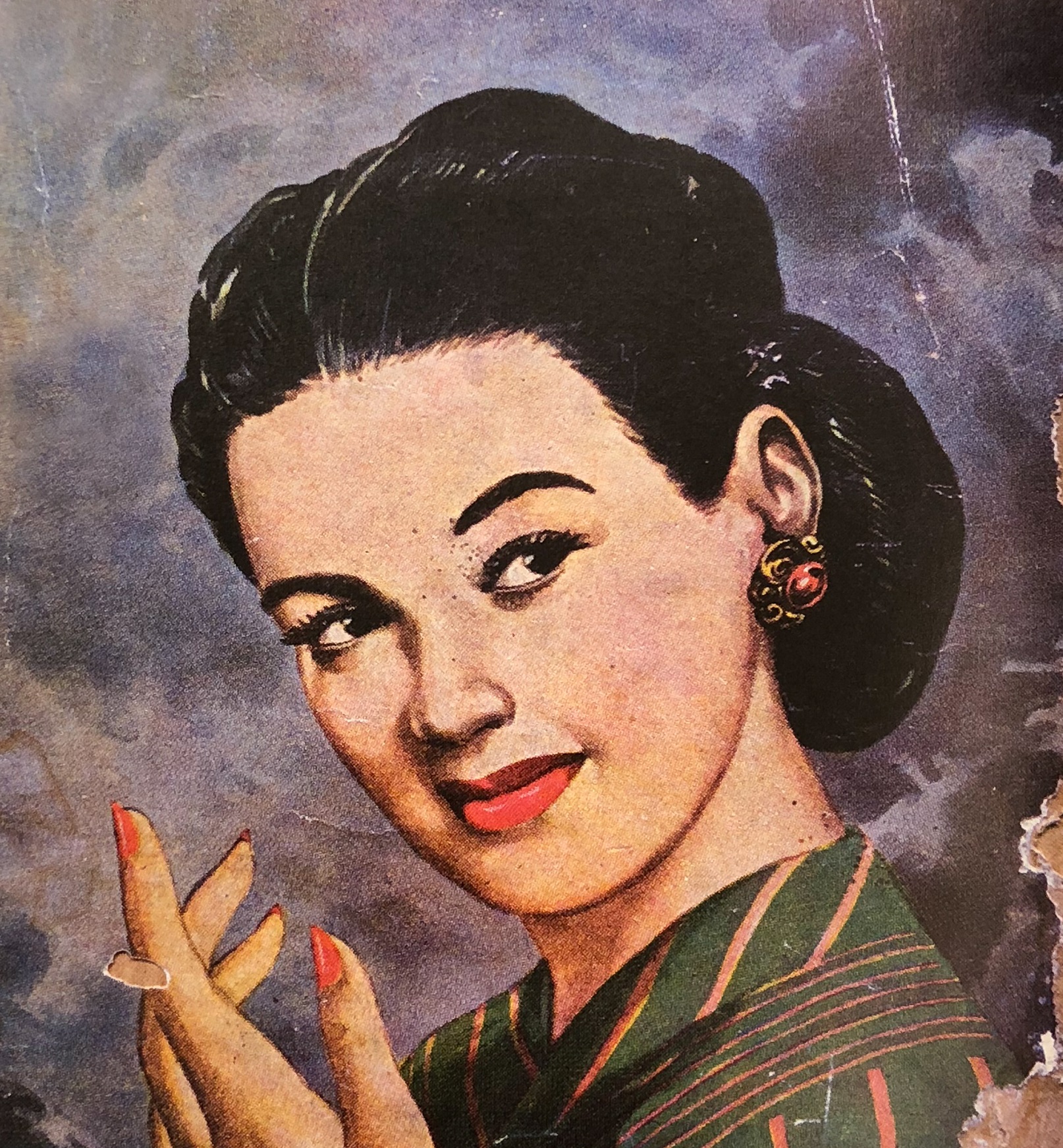 “น้องสาว” สีน้ำ พ.ศ.2480 (photo: หนังสือ 100 ปี เหม เวชกร)